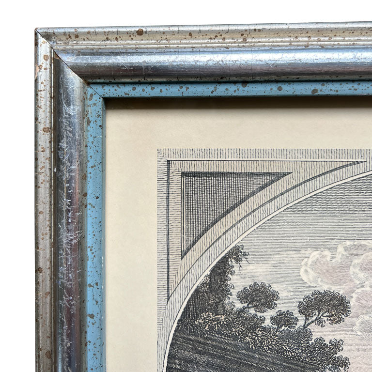 Italian Framed Lithograph Prints or Etchings - A Pair by Borghese