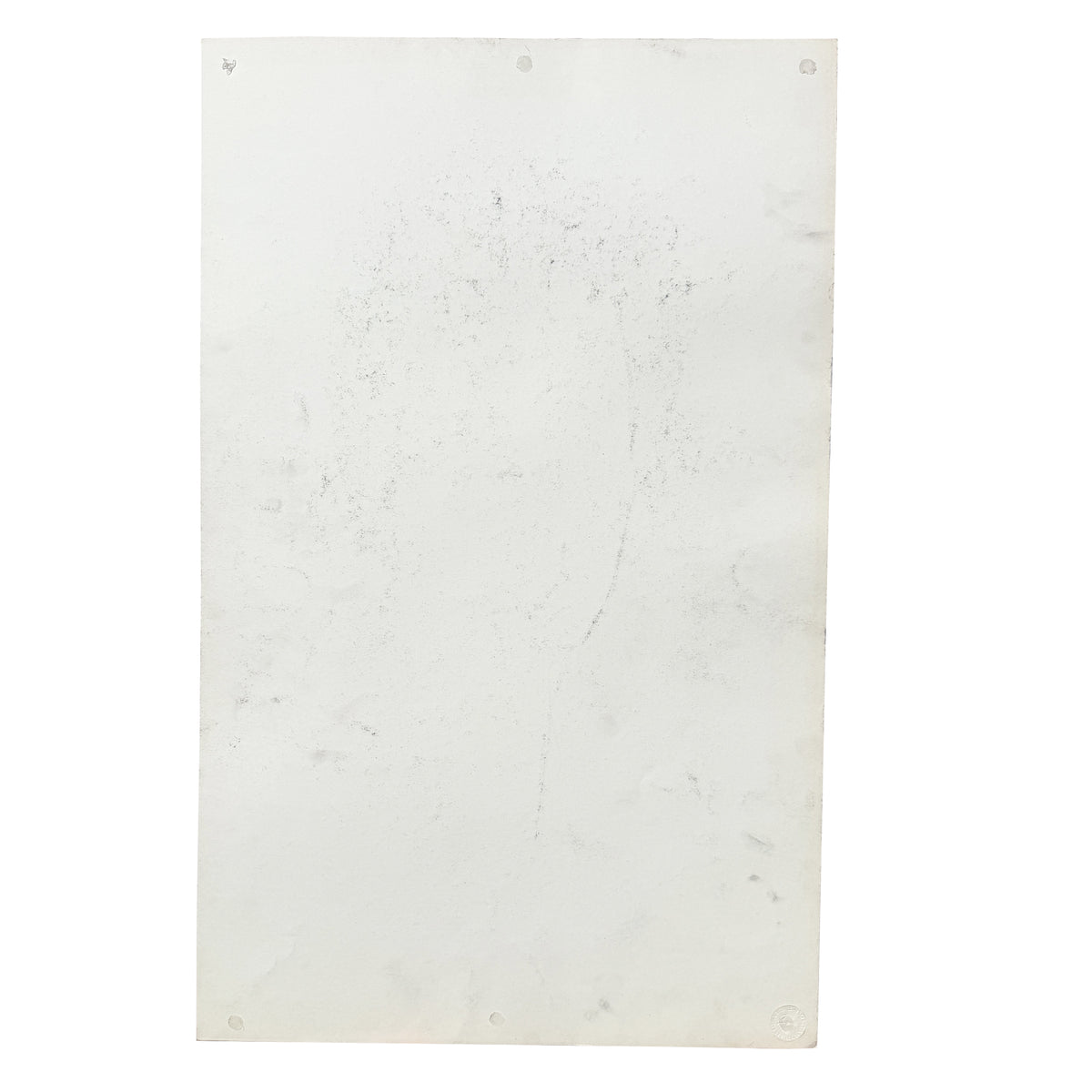Black and White Charcoal Portrait Drawing of a Woman on Paper - Signed 1959