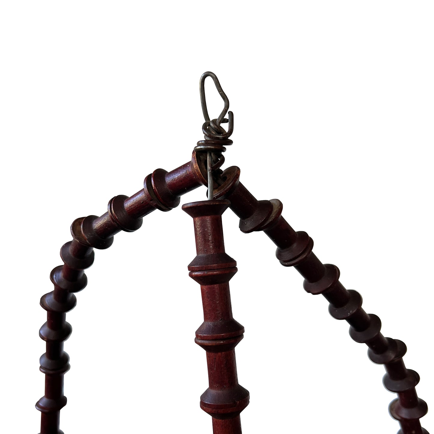 Antique Hanging Spool-Turned Corner Shelf — Jonathan Parks Estate, Santa Fe 1880