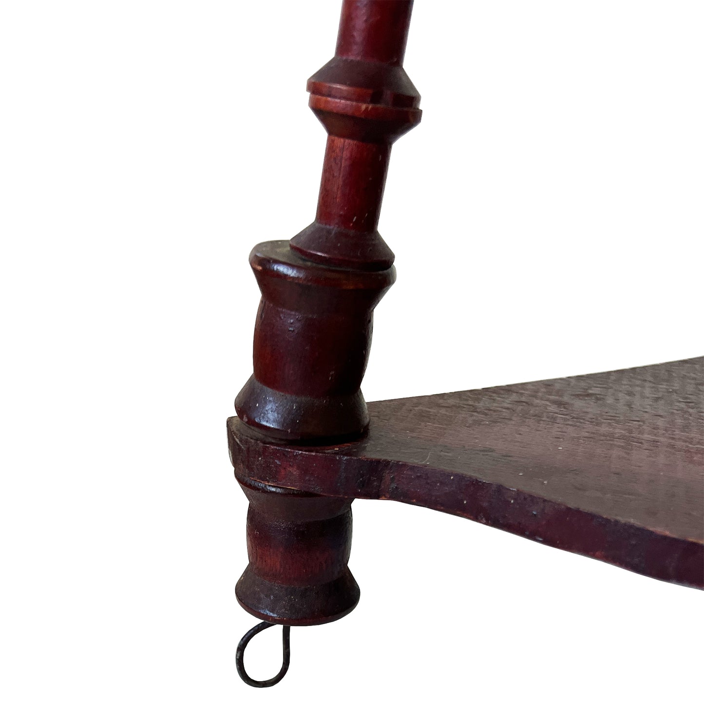 Antique Hanging Spool-Turned Corner Shelf — Jonathan Parks Estate, Santa Fe 1880