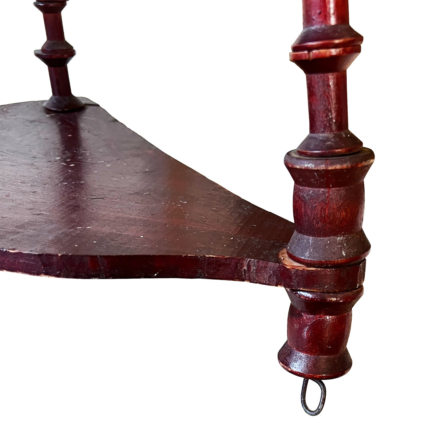 Antique Hanging Spool-Turned Corner Shelf — Jonathan Parks Estate, Santa Fe 1880