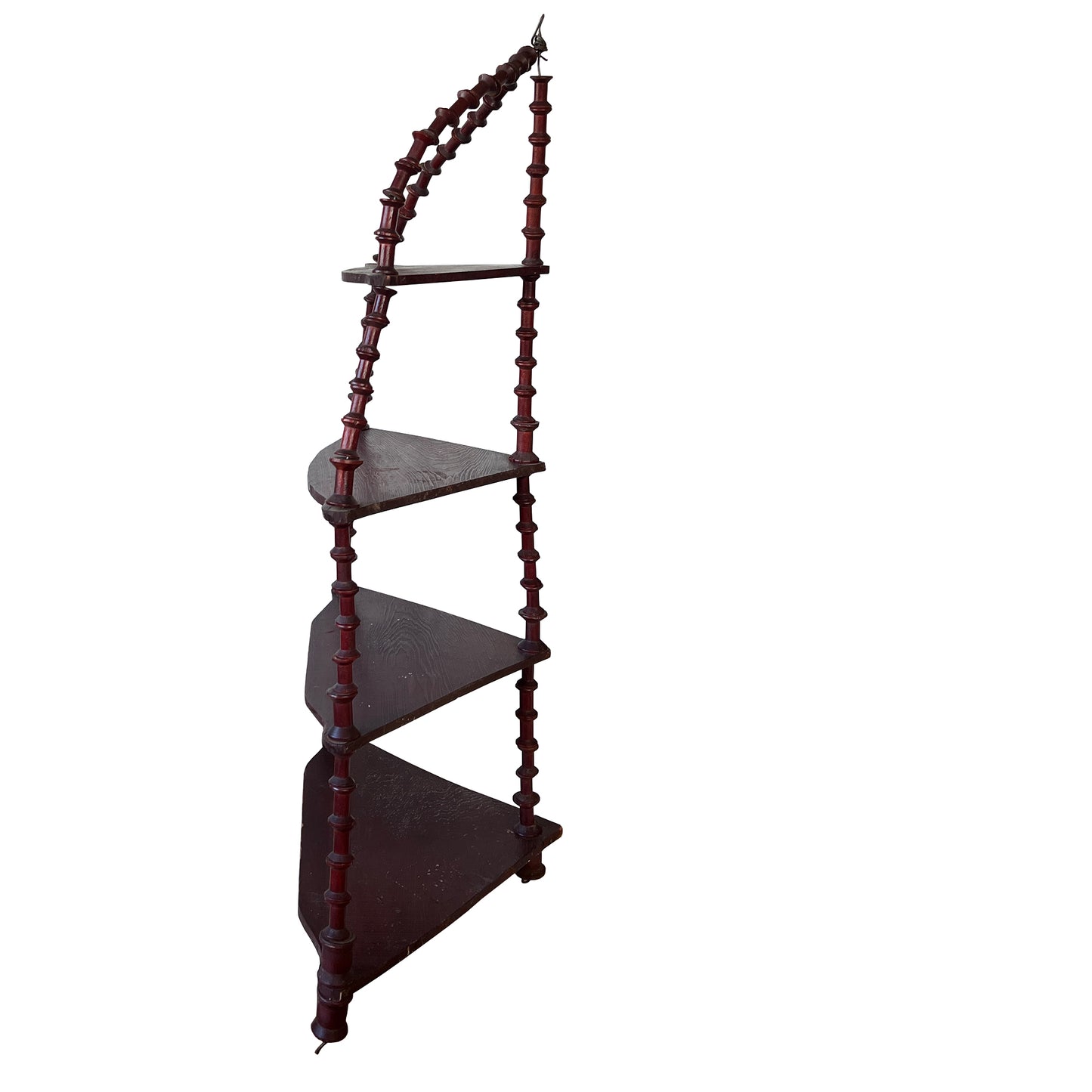 Antique Hanging Spool-Turned Corner Shelf — Jonathan Parks Estate, Santa Fe 1880