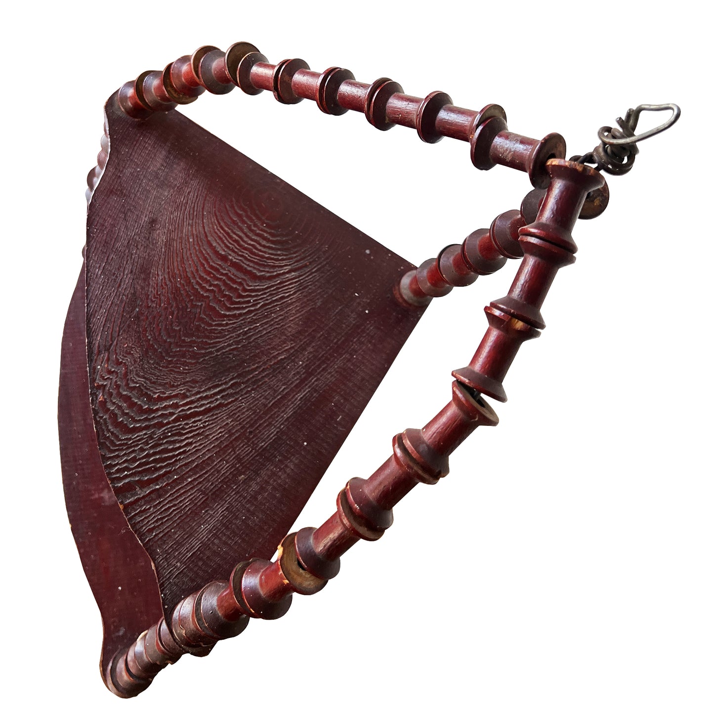 Antique Hanging Spool-Turned Corner Shelf — Jonathan Parks Estate, Santa Fe 1880