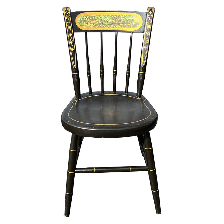 Early Chinoiserie Japanned Leather Top Desk and Chair Set - Nichols and Stone