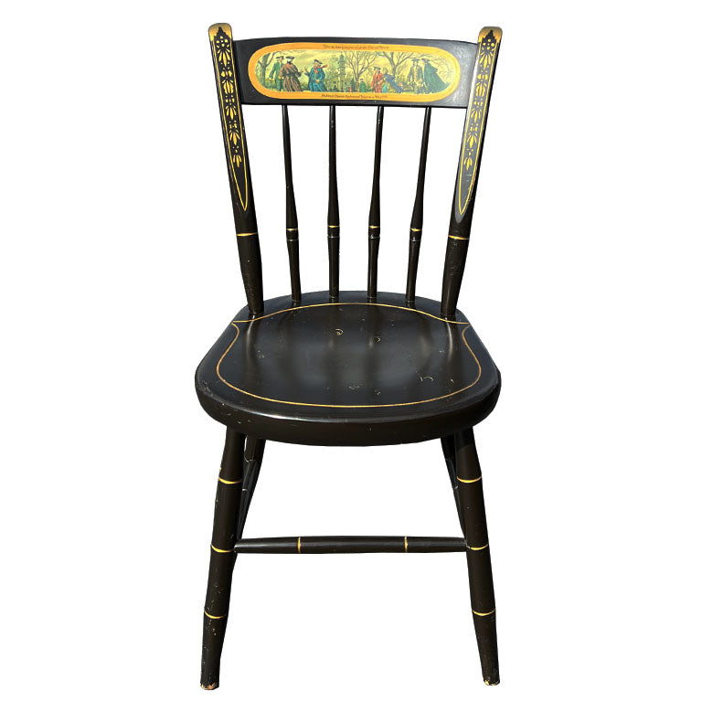 Early Chinoiserie Japanned Leather Top Desk and Chair Set - Nichols and Stone