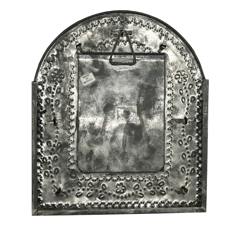 Handcrafted Mexican Tin Mirror with Opening Doors Folk Art from Santa Fe