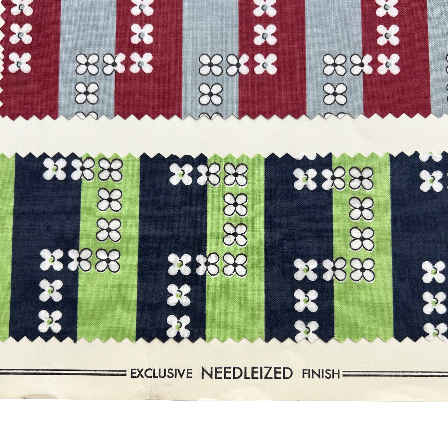 1956 Quadriga Cloth E&W Brands Textile Sample Sheet, Mid-Century Archive