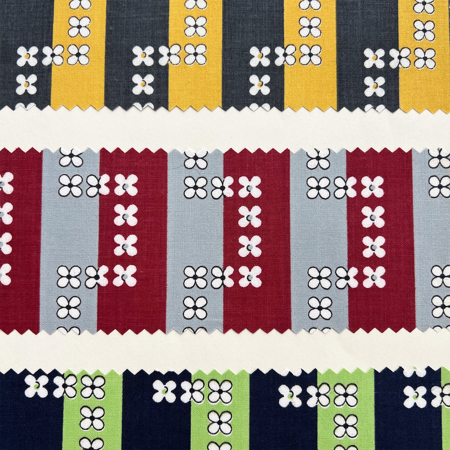 1956 Quadriga Cloth E&W Brands Textile Sample Sheet, Mid-Century Archive