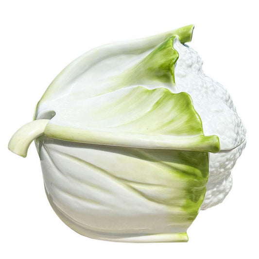 Early 18th Century Antique Porcelain Chelsea Cauliflower Tureen with Lid