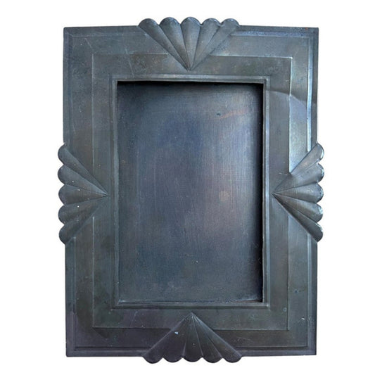 Art Deco Handcrafted Metal Picture Frame with Fan Motifs, Jonathan Parks Estate