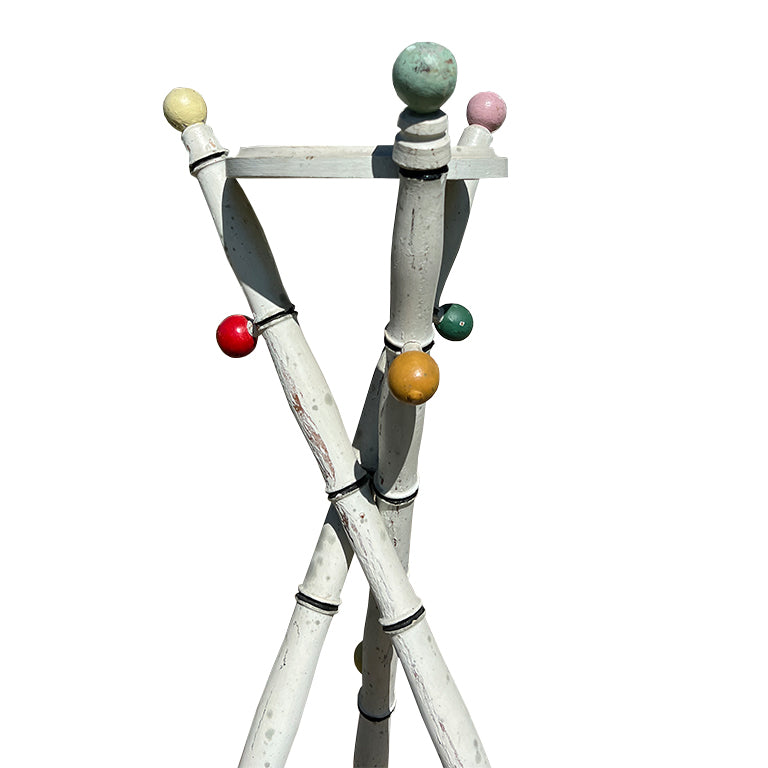 Pair Antique Painted Tripod Tables from the Estate of Jonathan Parks, Santa Fe