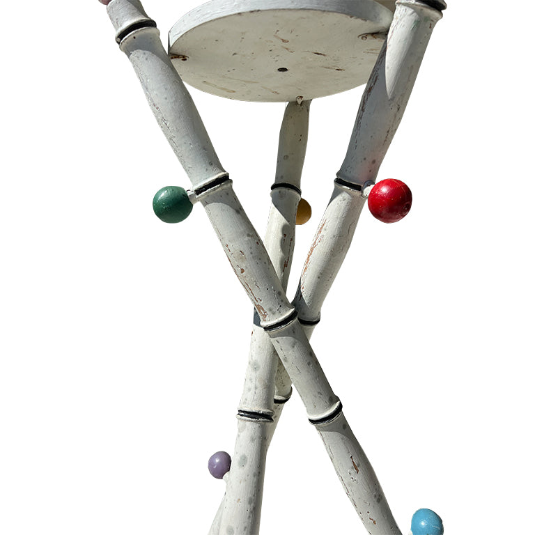 Pair Antique Painted Tripod Tables from the Estate of Jonathan Parks, Santa Fe
