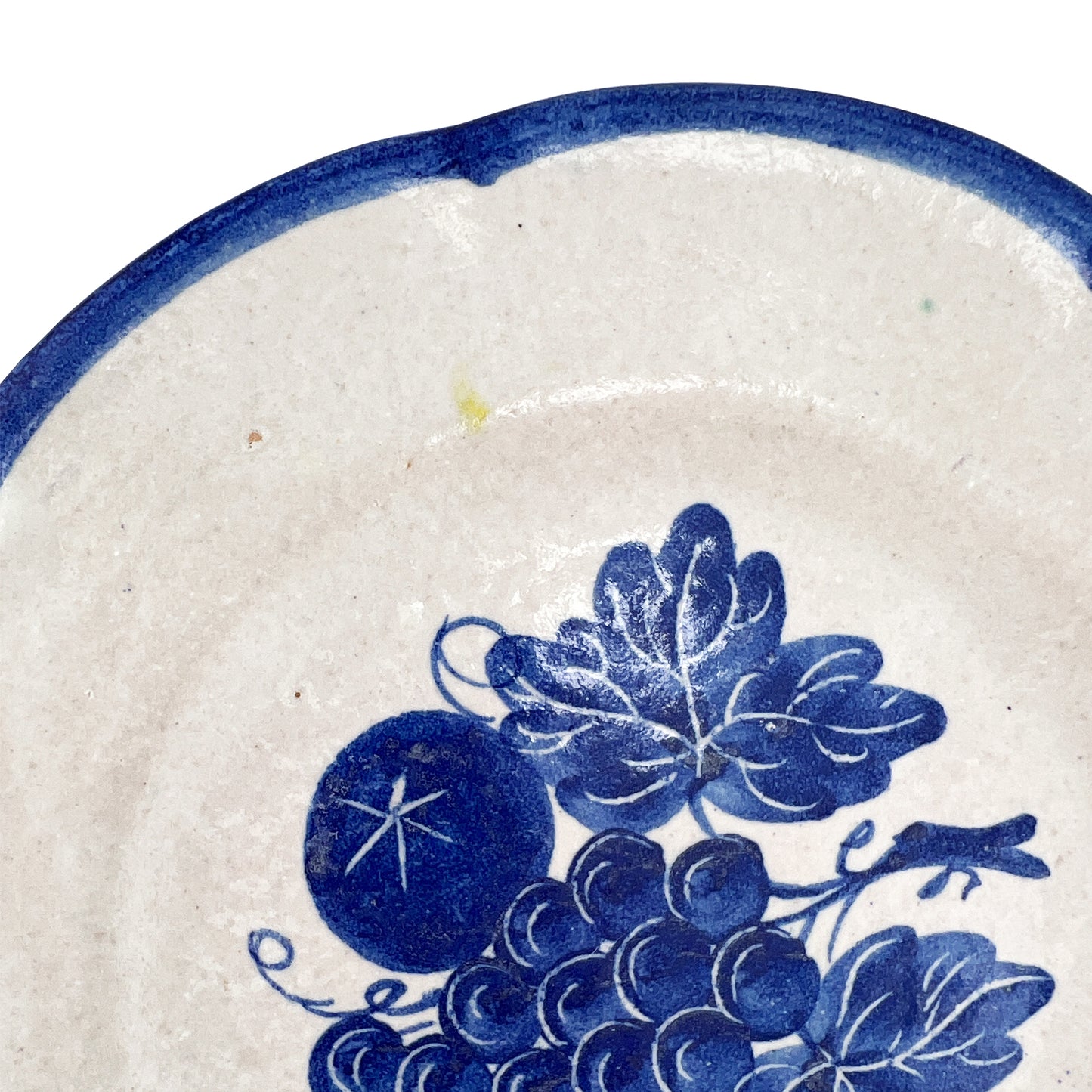 Set of 6 Vintage Italian Blue & White Fruit Motif Plates, Hand-Painted - Italy