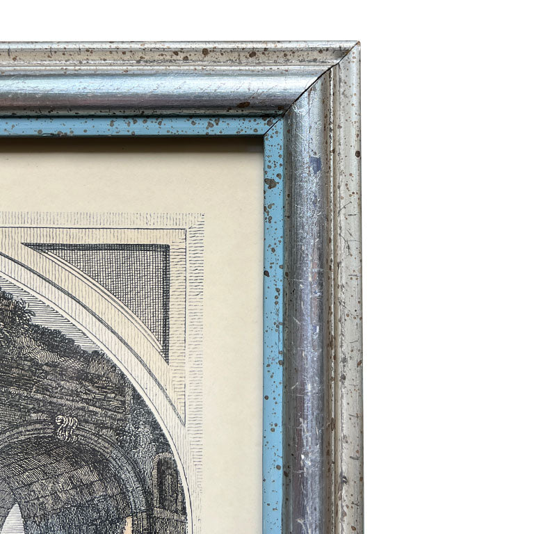 Italian Framed Lithograph Prints or Etchings - A Pair by Borghese