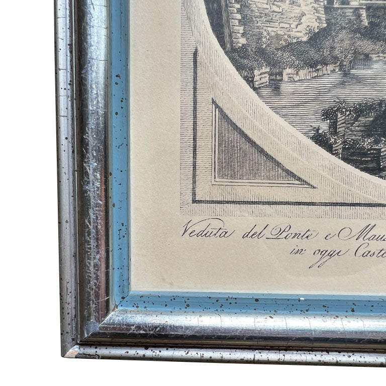 Italian Framed Lithograph Prints or Etchings - A Pair by Borghese