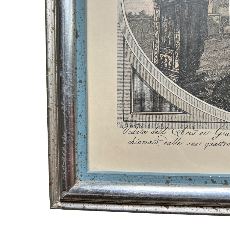 Italian Framed Lithograph Prints or Etchings - A Pair by Borghese