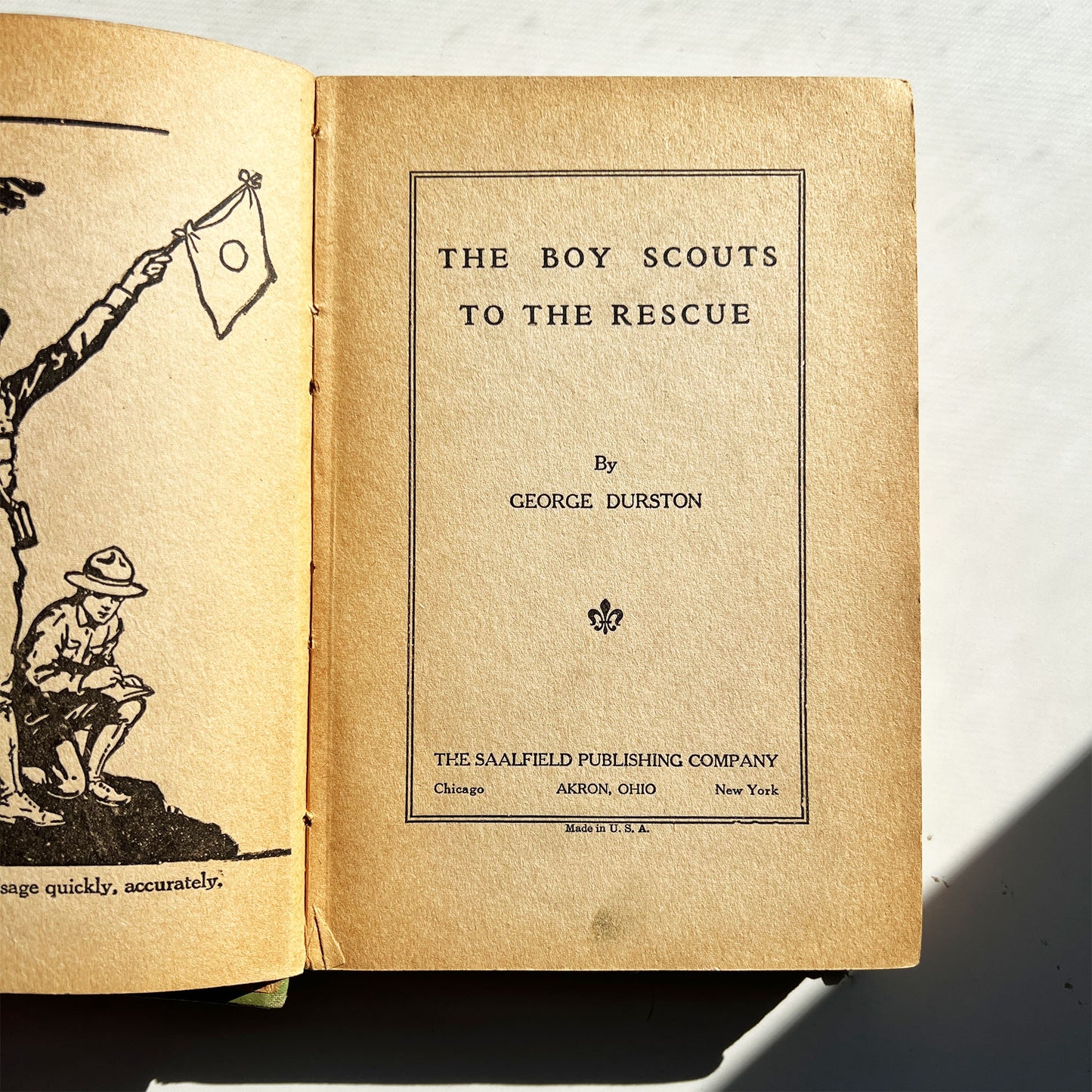 1921 “The Boy Scouts to the Rescue” George Durston Saalfield First Edition