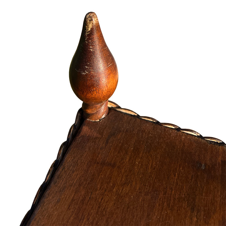 Antique Aesthetic Movement Spool-Turned and Rope-Carved Accent Table, c.1890
