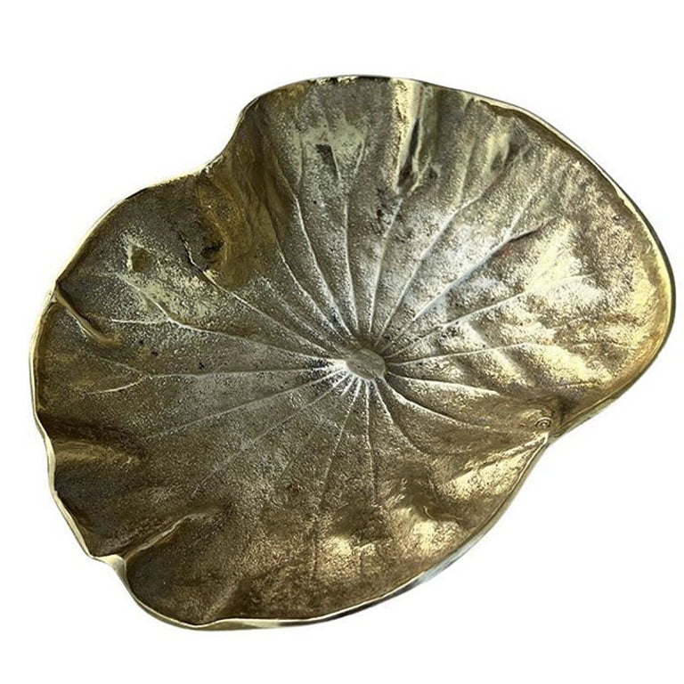 Vintage Solid Brass Lotus Decorative Bowl - Virginia Metalcrafters
