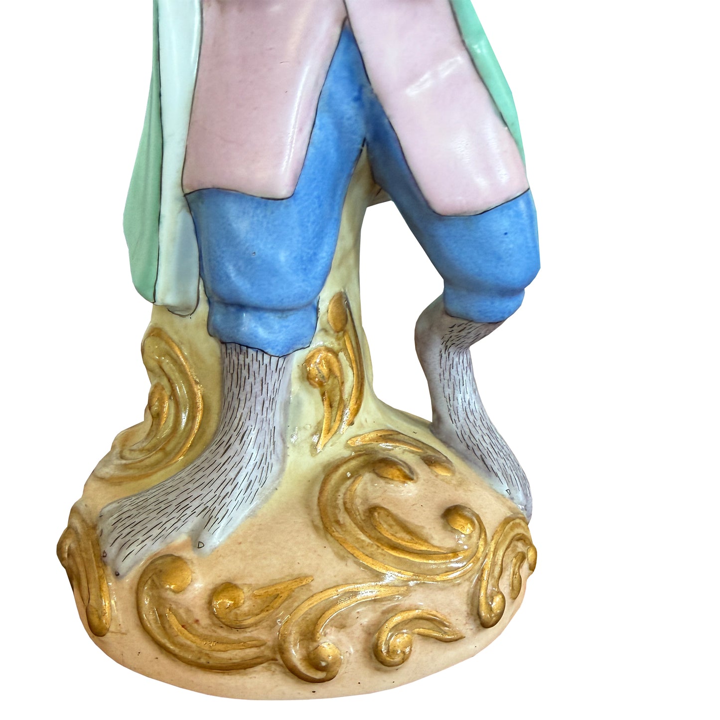 Pair of Vintage Hand-Painted Porcelain Singerie Monkey Musician Figurines