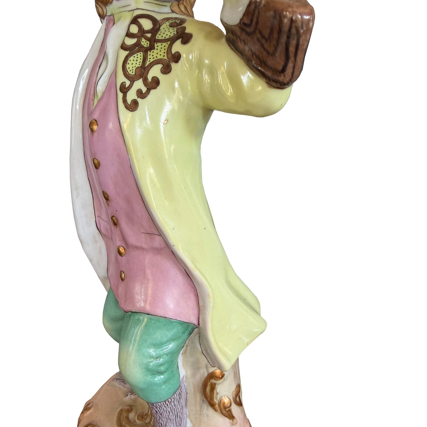 Pair of Vintage Hand-Painted Porcelain Singerie Monkey Musician Figurines