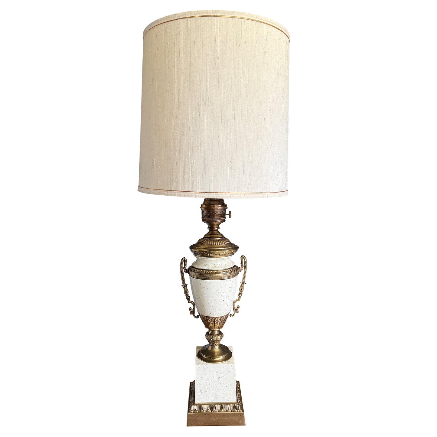Vintage Frederick Cooper Neoclassical Brass and Ivory Urn Table Lamp