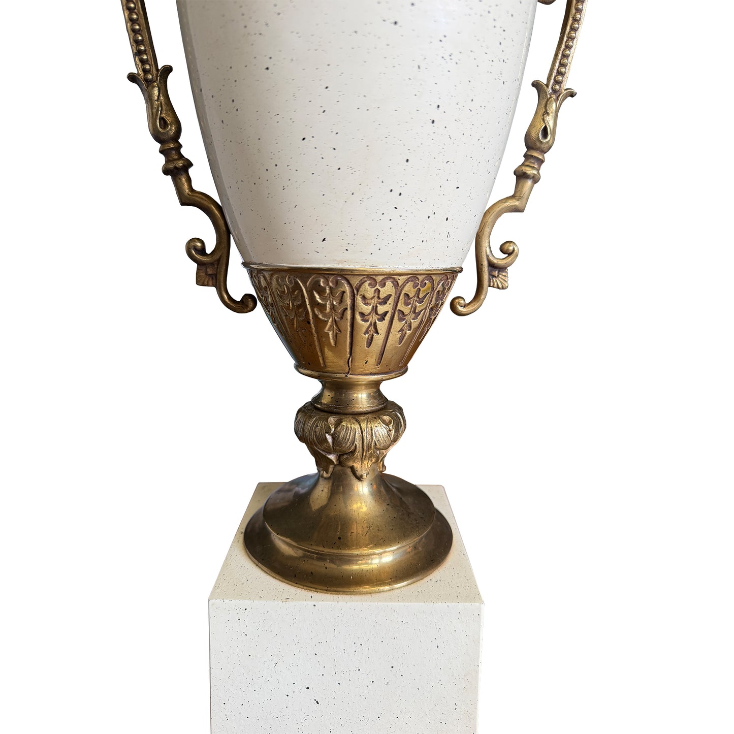 Vintage Frederick Cooper Neoclassical Brass and Ivory Urn Table Lamp