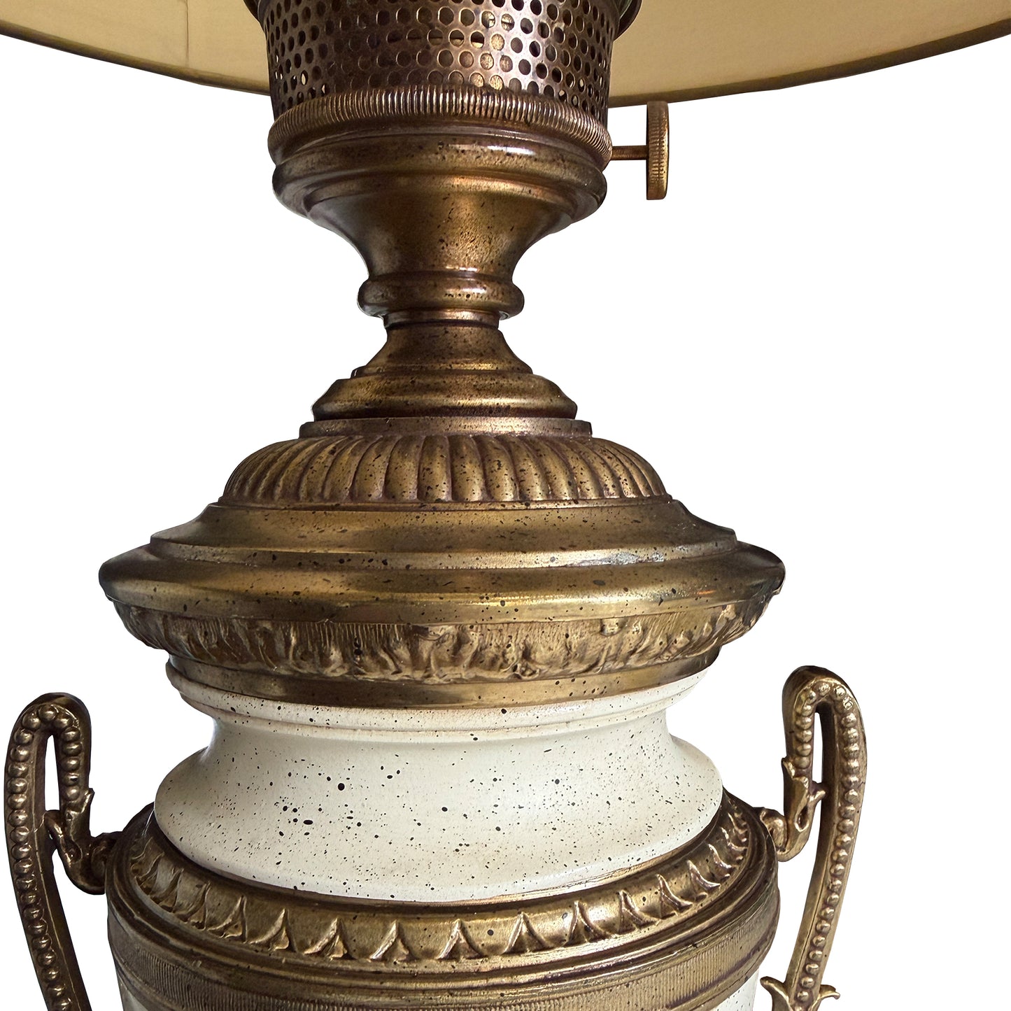 Vintage Frederick Cooper Neoclassical Brass and Ivory Urn Table Lamp