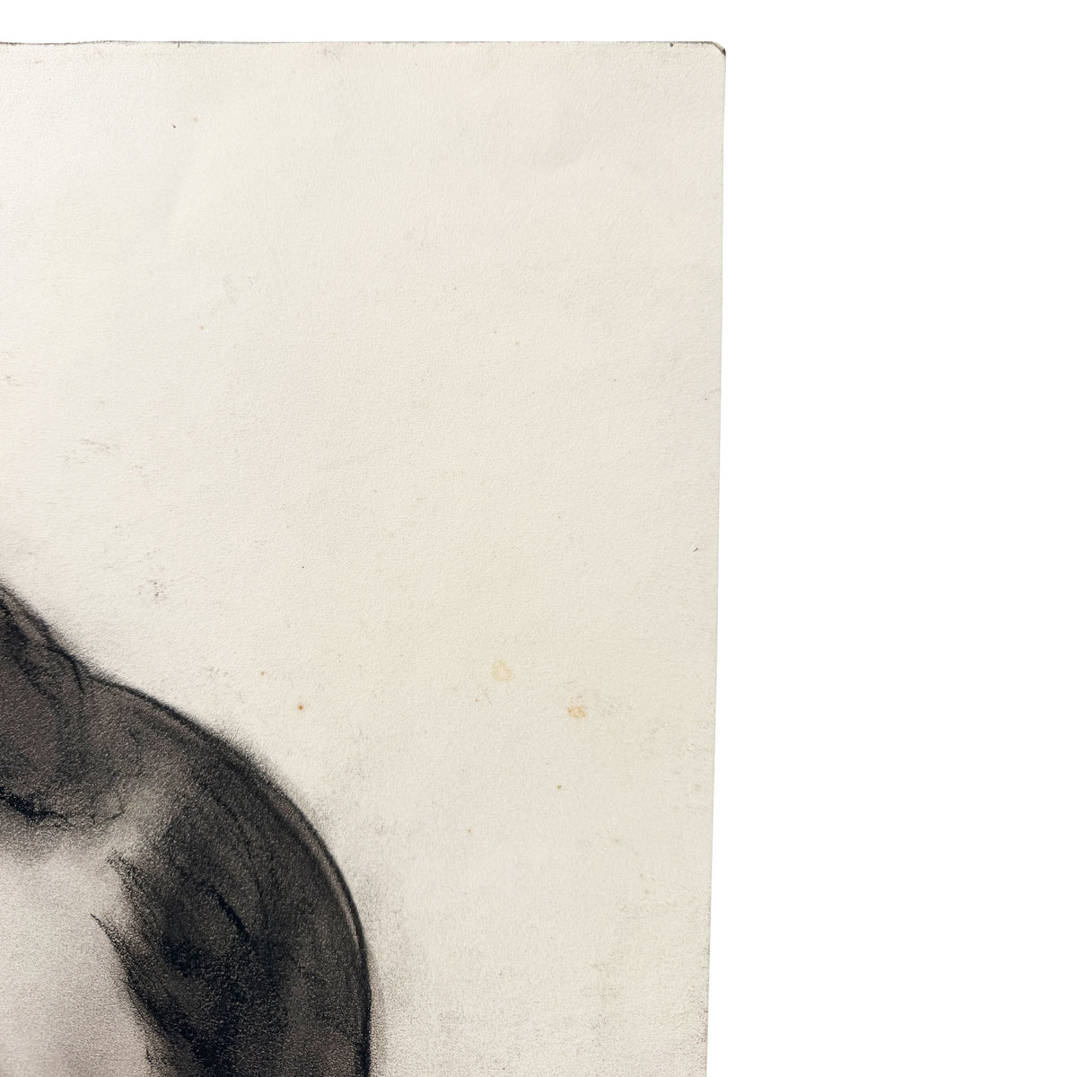 Black & White Charcoal Portrait Drawing of a Woman with Peter Pan Collar MCM