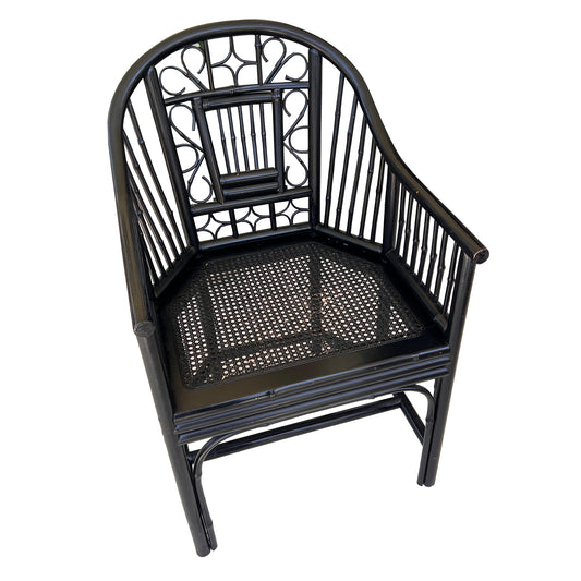 Late 20th Century Faux Bamboo Brighton Pavilion Style Chinoiserie Corner Chair
