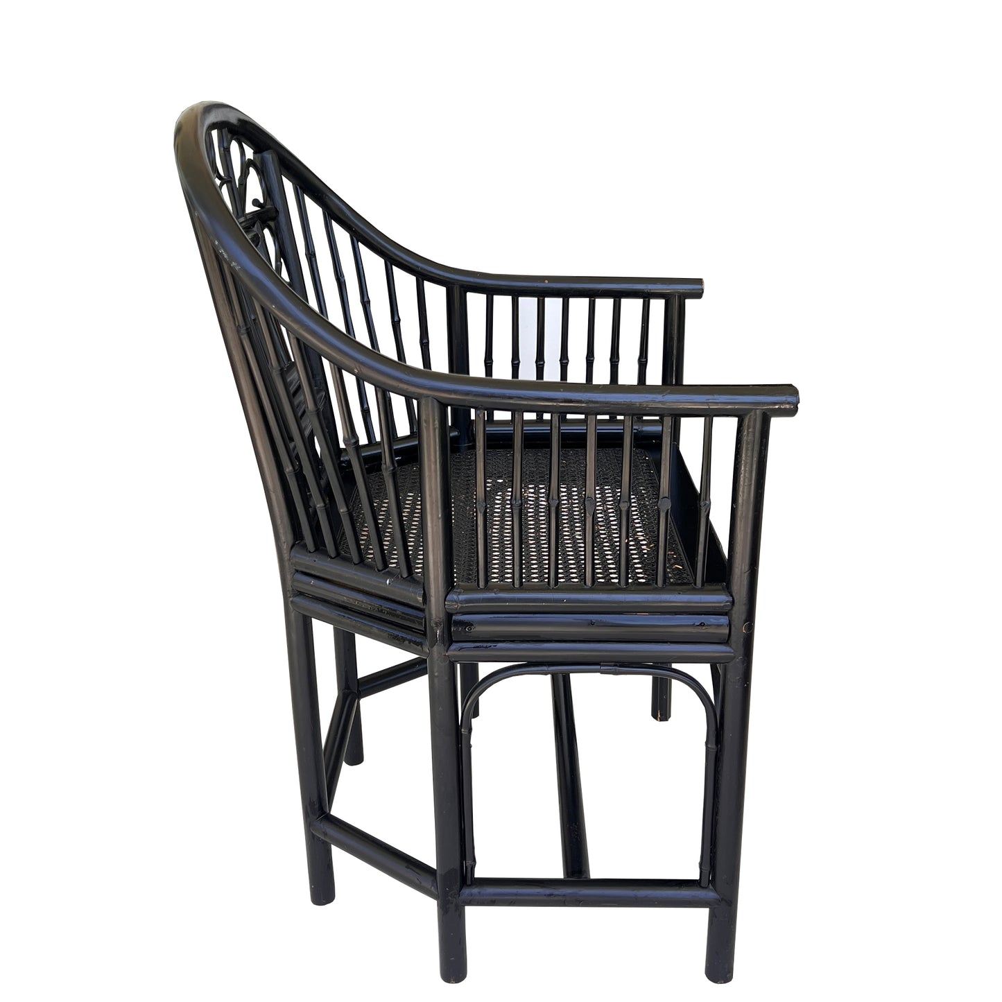 Late 20th Century Faux Bamboo Brighton Pavilion Style Chinoiserie Corner Chair