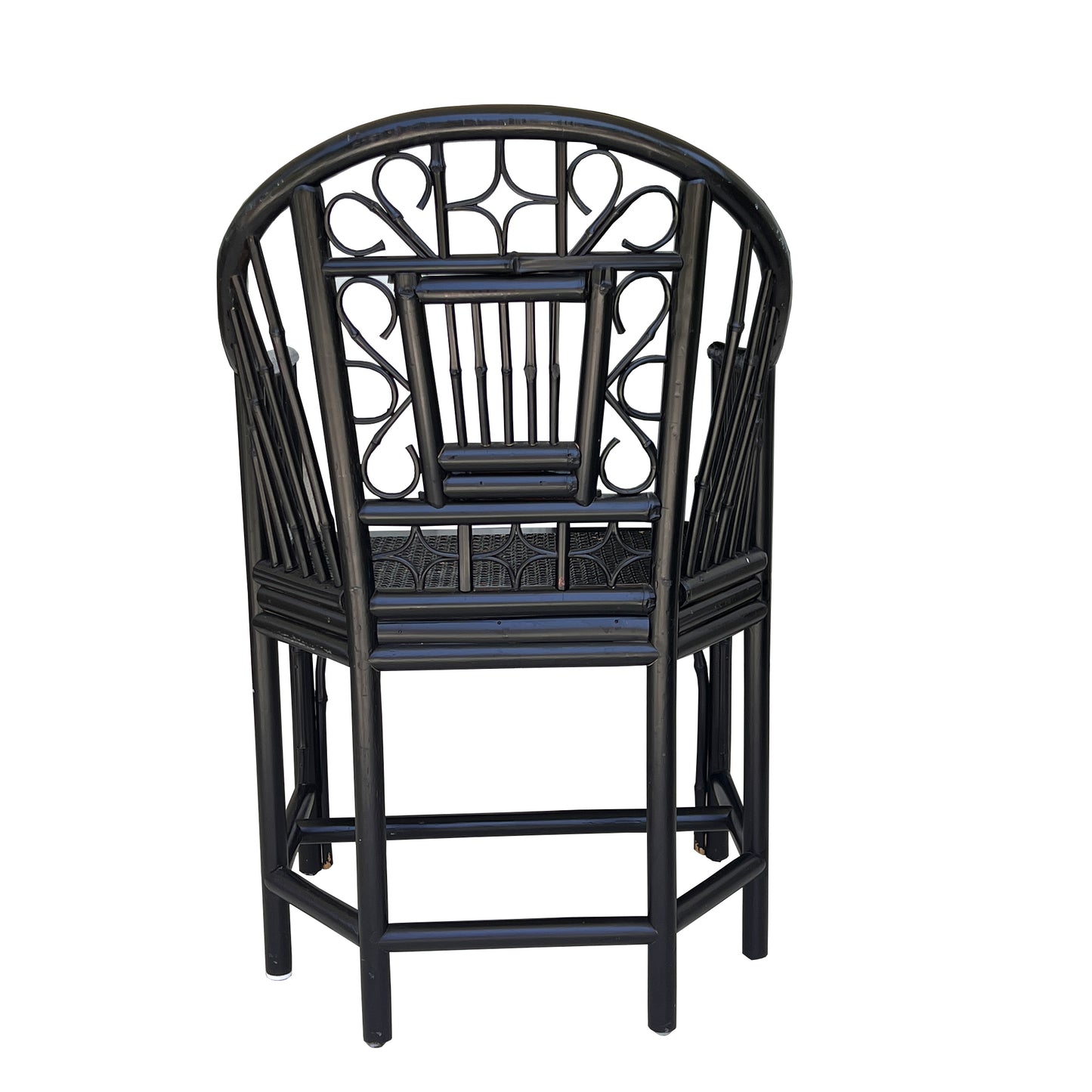 Late 20th Century Faux Bamboo Brighton Pavilion Style Chinoiserie Corner Chair