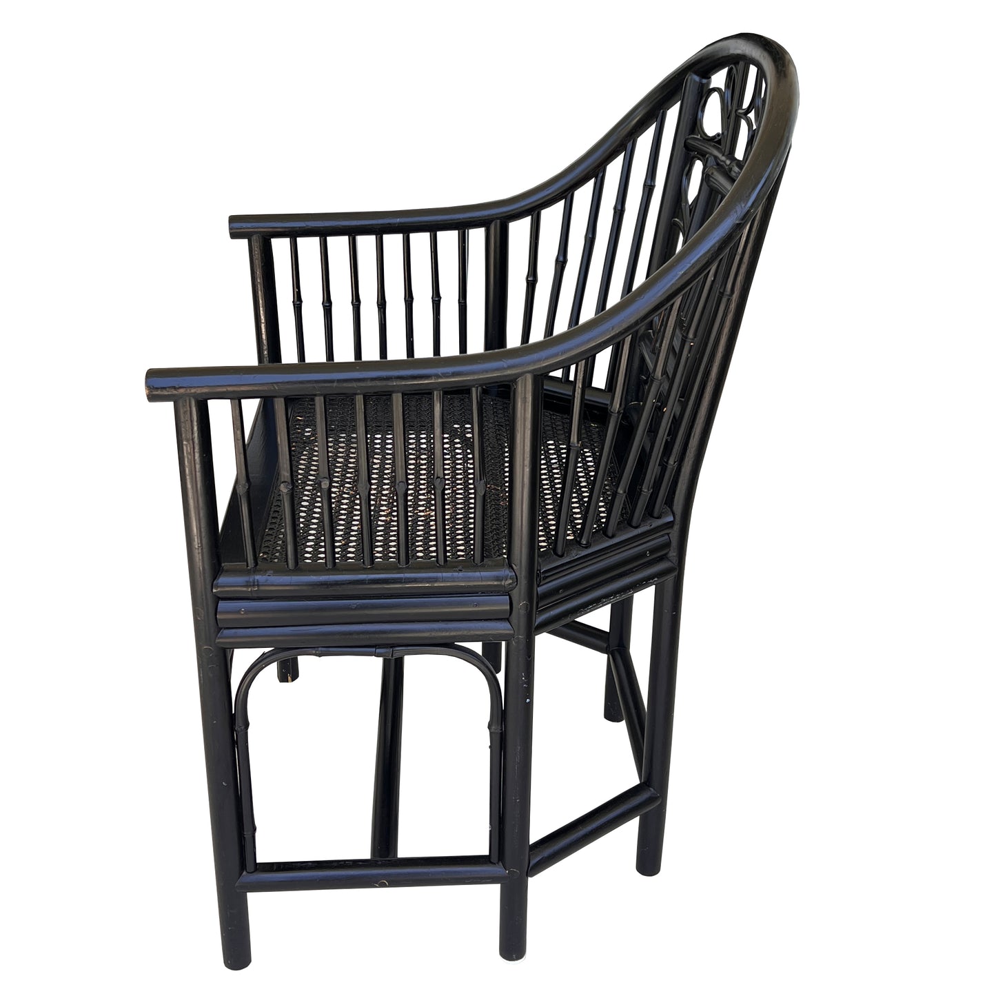 Late 20th Century Faux Bamboo Brighton Pavilion Style Chinoiserie Corner Chair