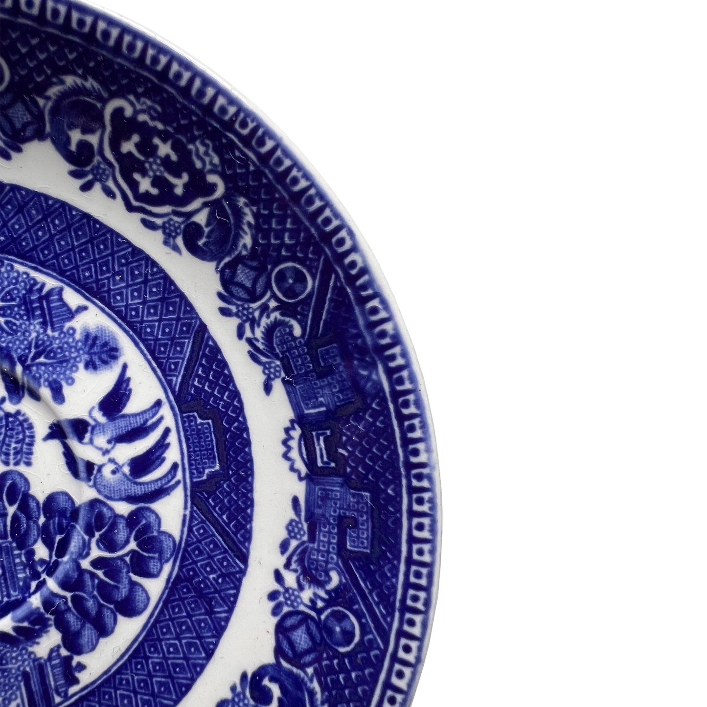 Antique English Blue Willow Transferware Trinket Dish by Alfred Meakin