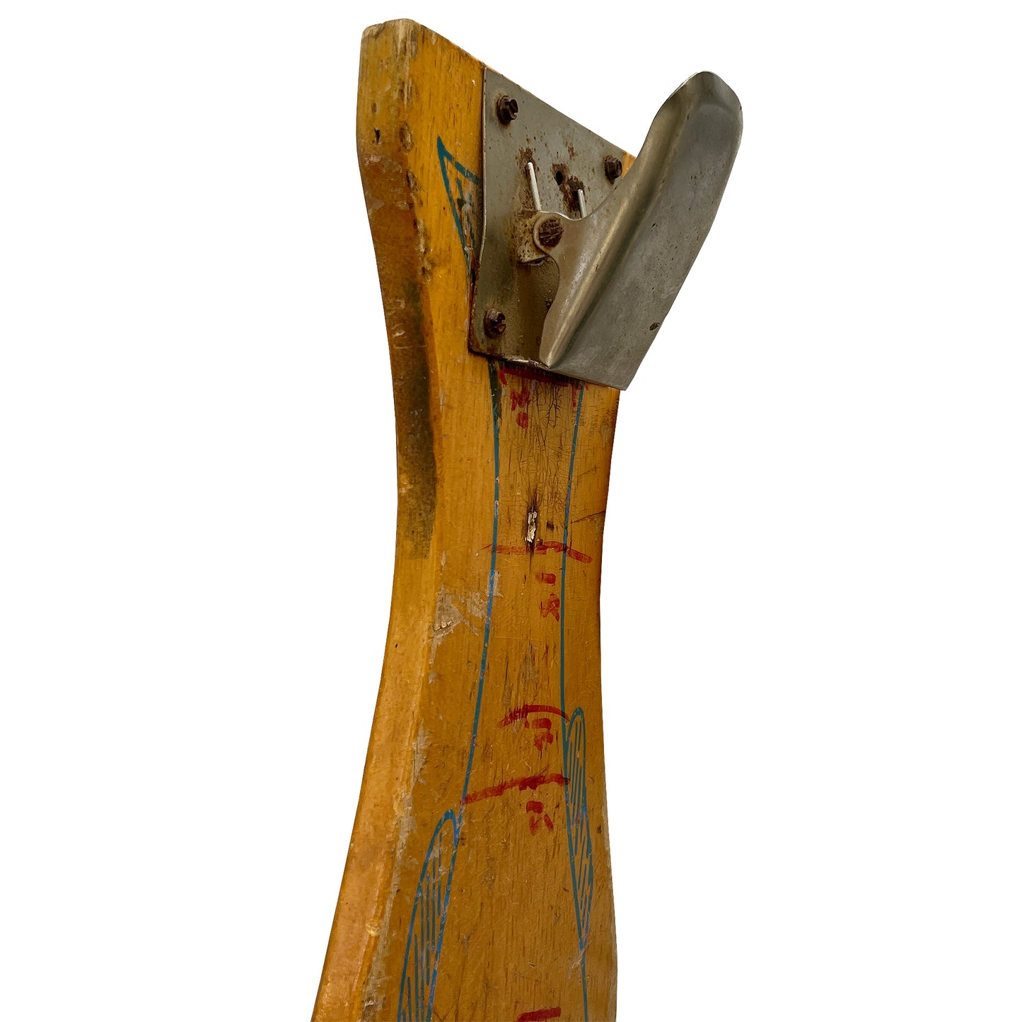 Vintage Wooden Fish Filleting Board With Metal Clamp – Nautical Folk Art