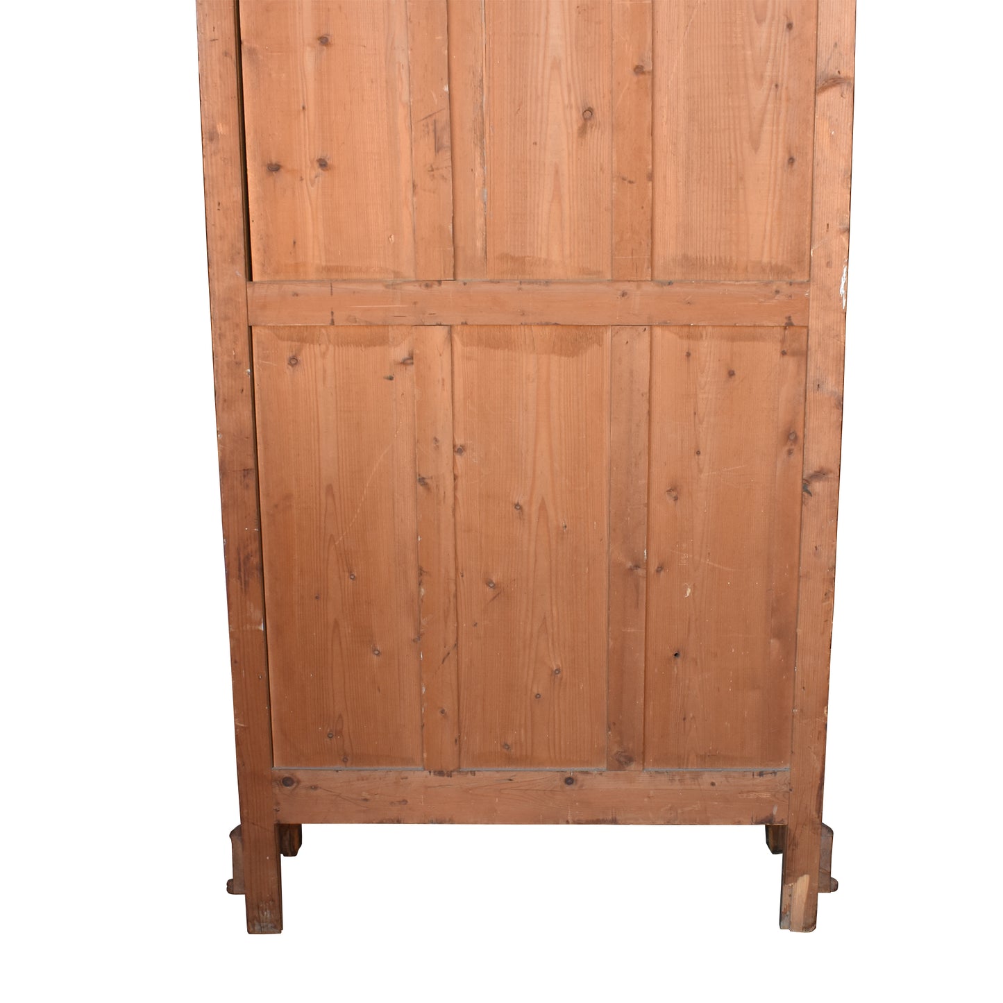 19th Century French Faux Bamboo Armoire with Double Glass Doors and Pagoda Top