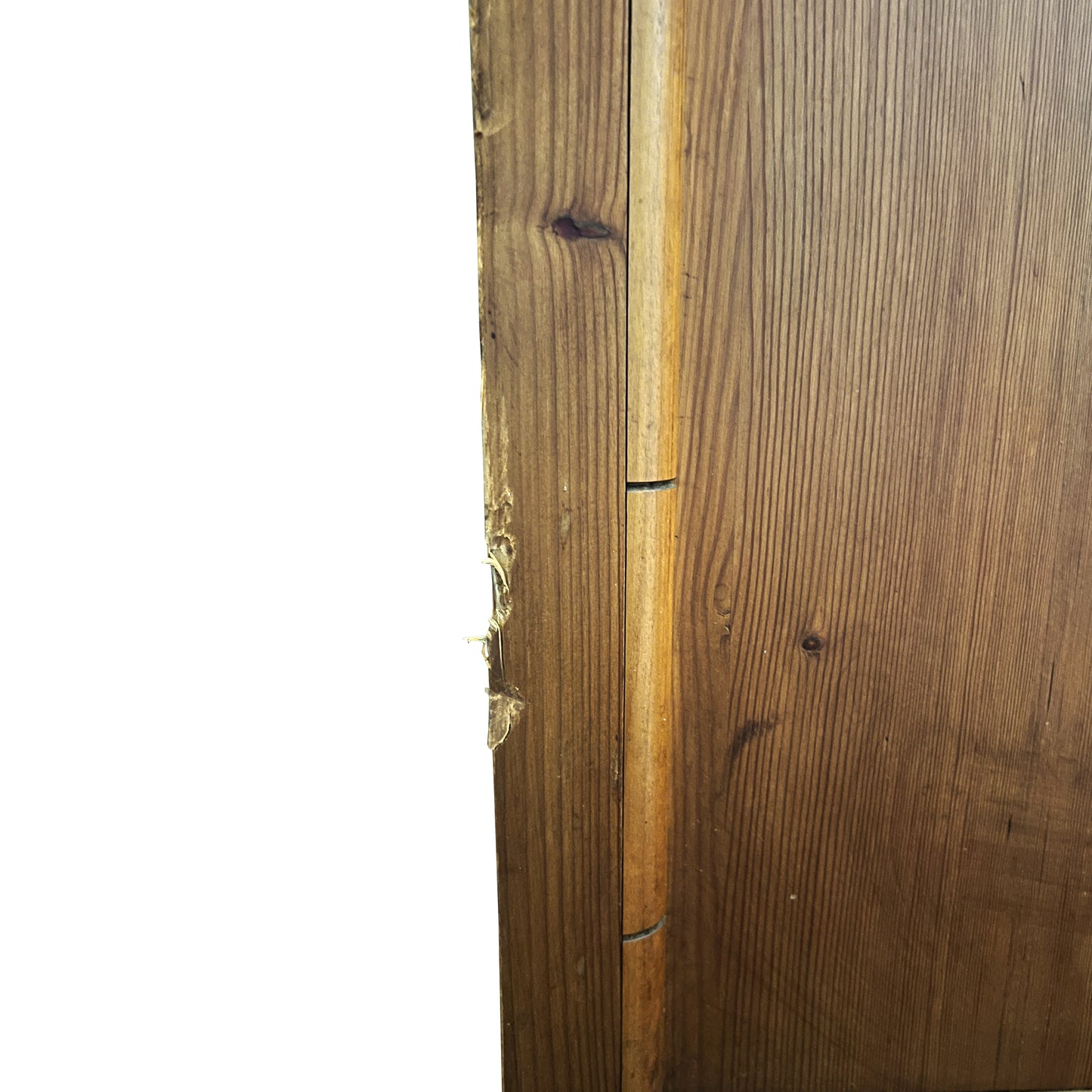 19th Century French Faux Bamboo Armoire with Double Glass Doors and Pagoda Top