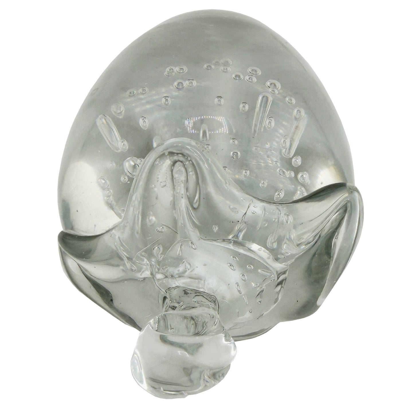 Murano Art Glass Strawberry Paperweight Sculpture with Controlled Bubbles