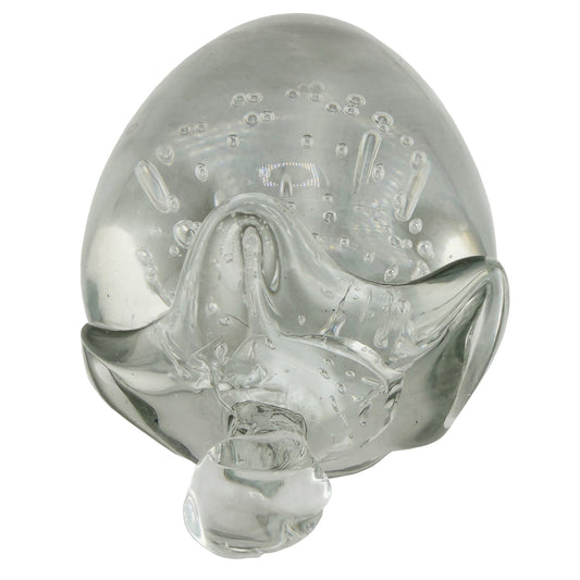 Murano Art Glass Strawberry Paperweight Sculpture with Controlled Bubbles