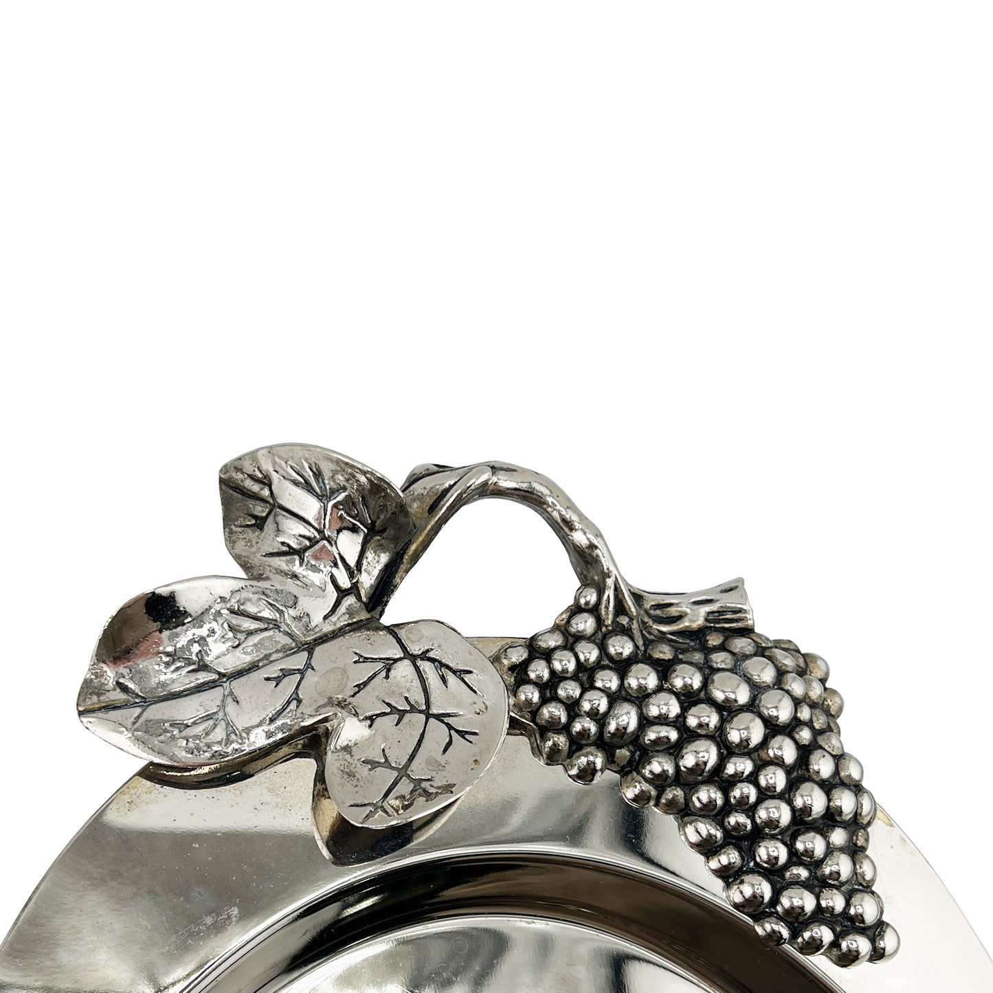 Godinger Silverplate Grape & Vine Oval Serving Tray, Hollywood Regency