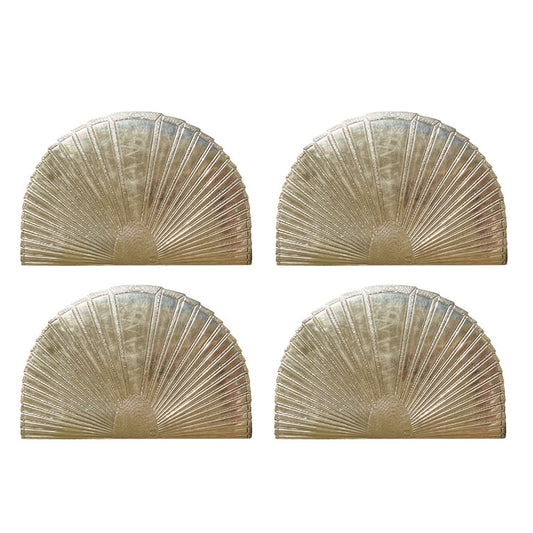 Gold Fan Placemats - Set of 4