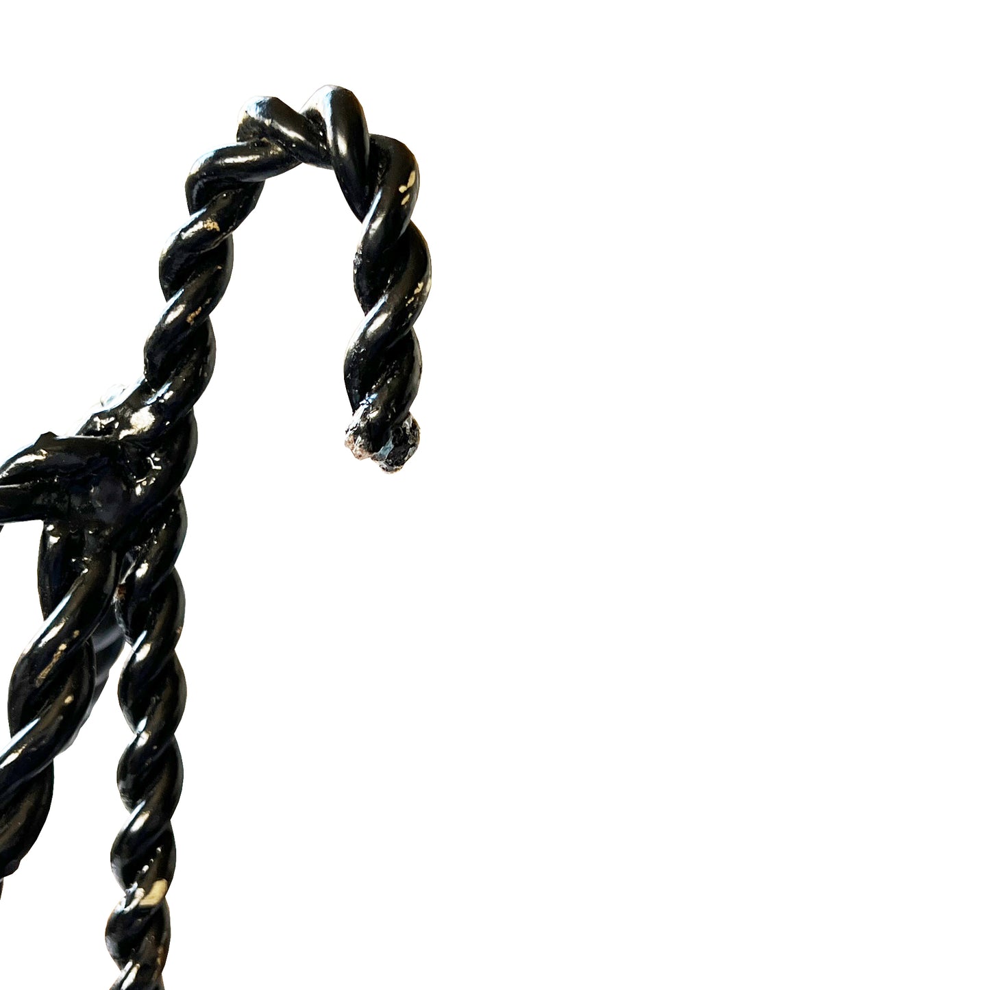 Vintage Twisted Iron Tassel Magazine Rack — Hollywood Regency Style