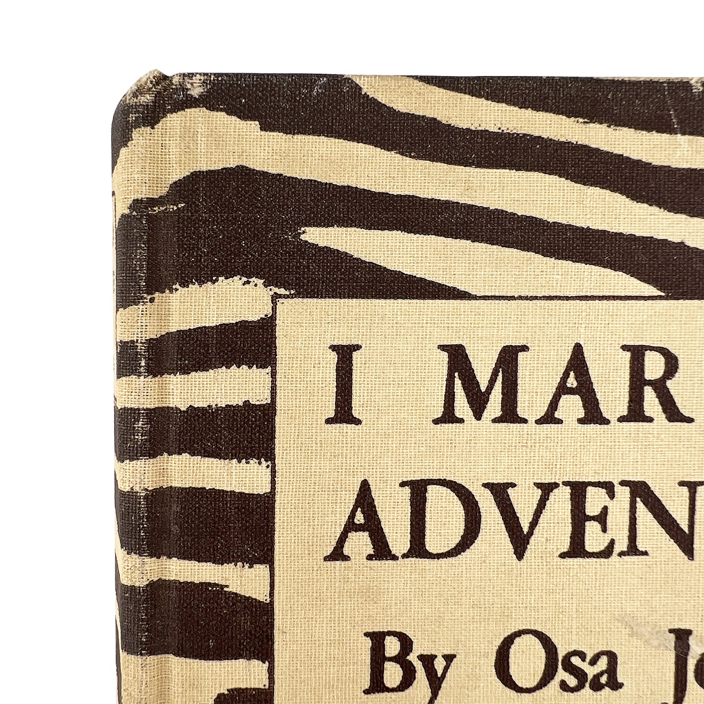 I Married Adventure by Osa Johnson, 1942 Zebra Cloth Safari Memoir