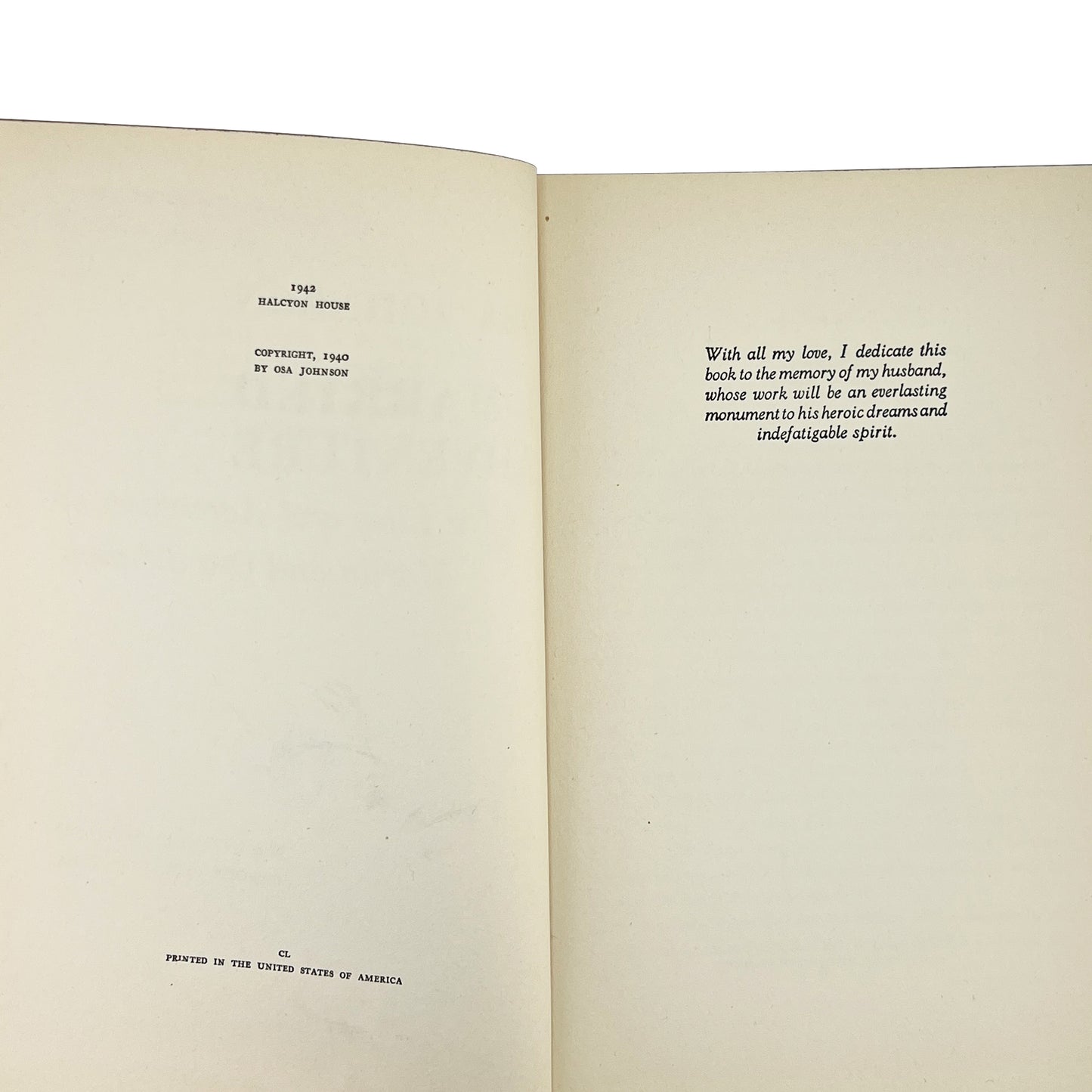 I Married Adventure by Osa Johnson, 1942 Zebra Cloth Safari Memoir
