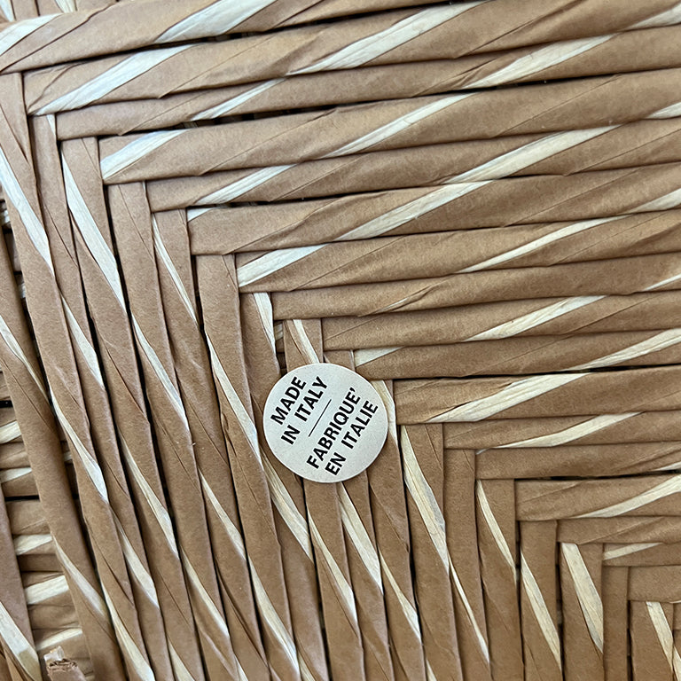 Set of 4 Italian Country Rush Seat Dining Chairs, Mid-Century Modern