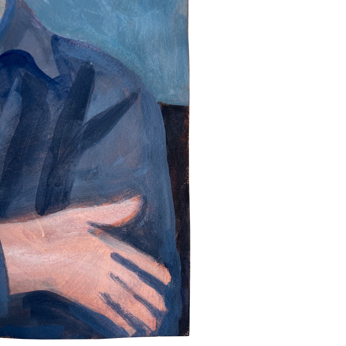 Mid-Century Modern Portrait of a Man Smoking — Estate of Jonathan Park, Santa Fe