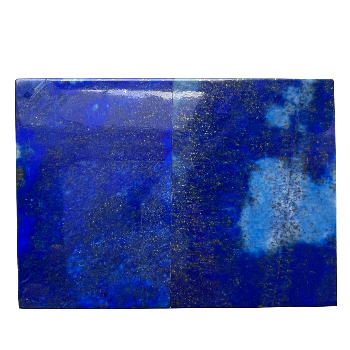 Blue Lapis Lazuli and Marble Stone Rectangular Jewelry or Trinket Box