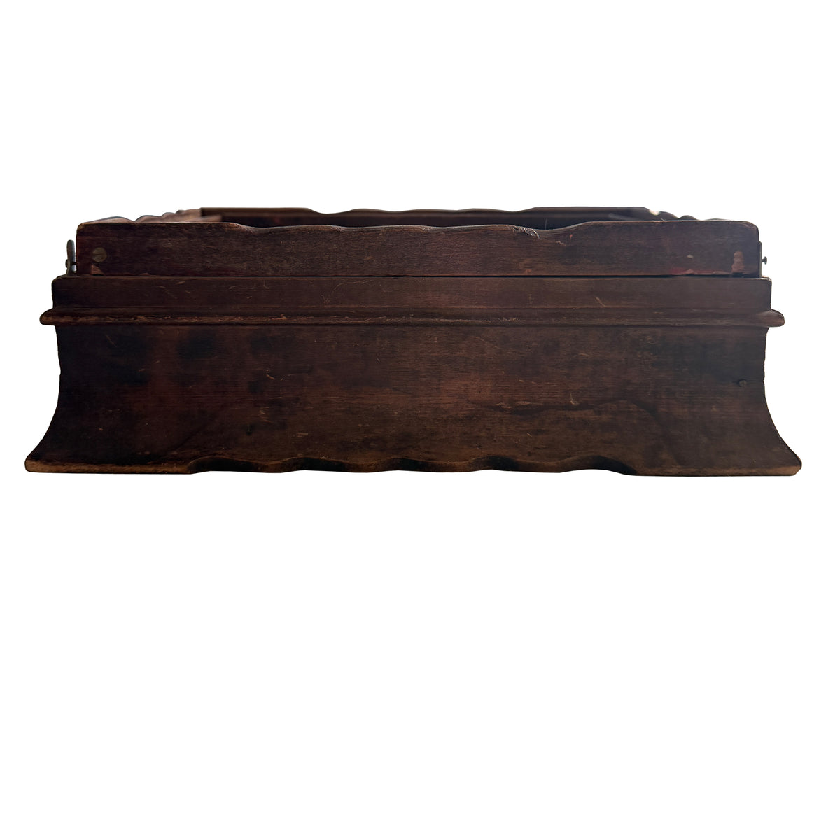 Nautical Wooden Jewelry Box with Sailing Ship Scene and Interior Mirror