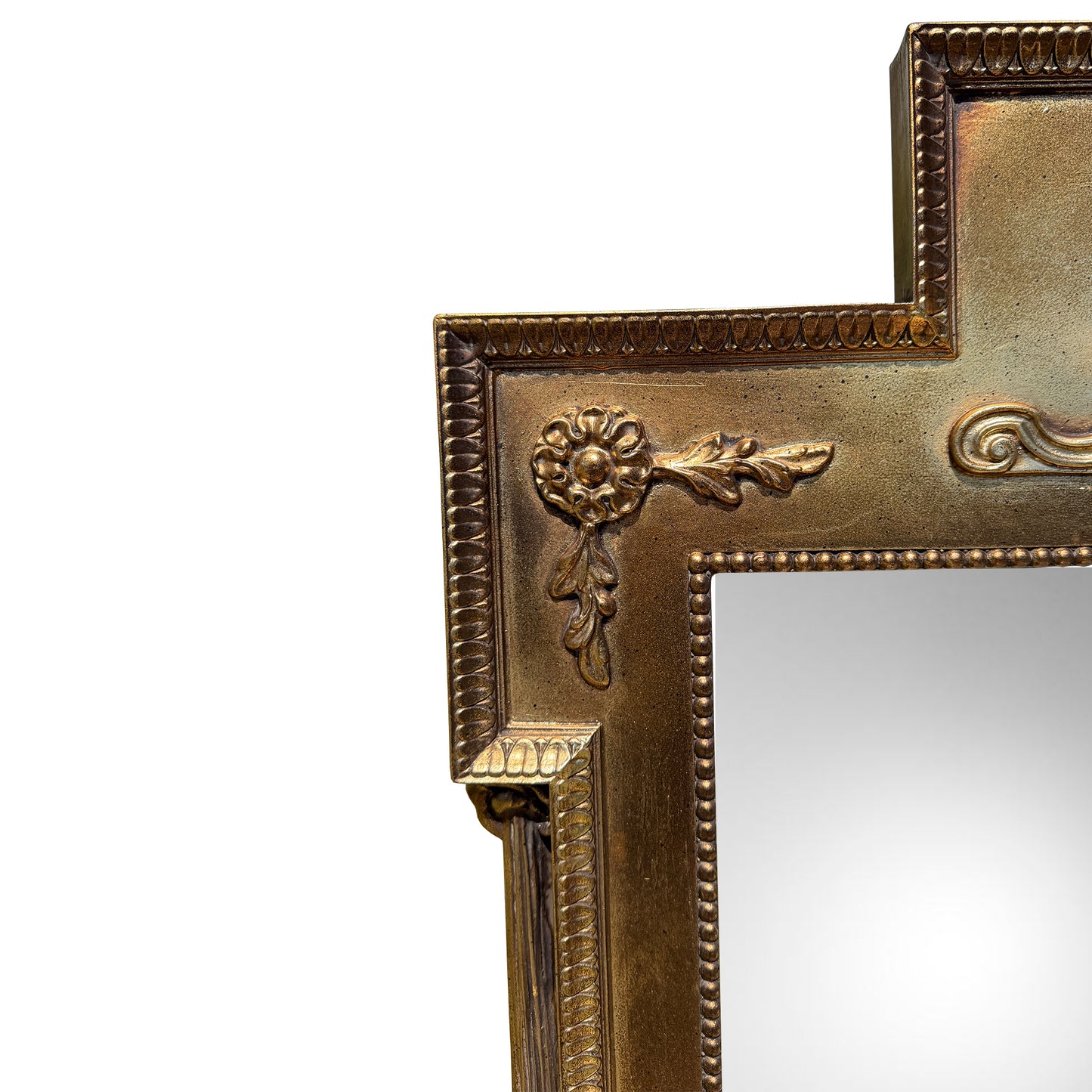 Vintage Neoclassical Giltwood Pier Mantel Mirror with Urn and Rosettes