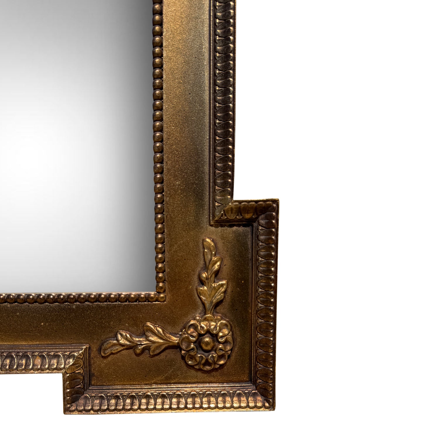 Vintage Neoclassical Giltwood Pier Mantel Mirror with Urn and Rosettes